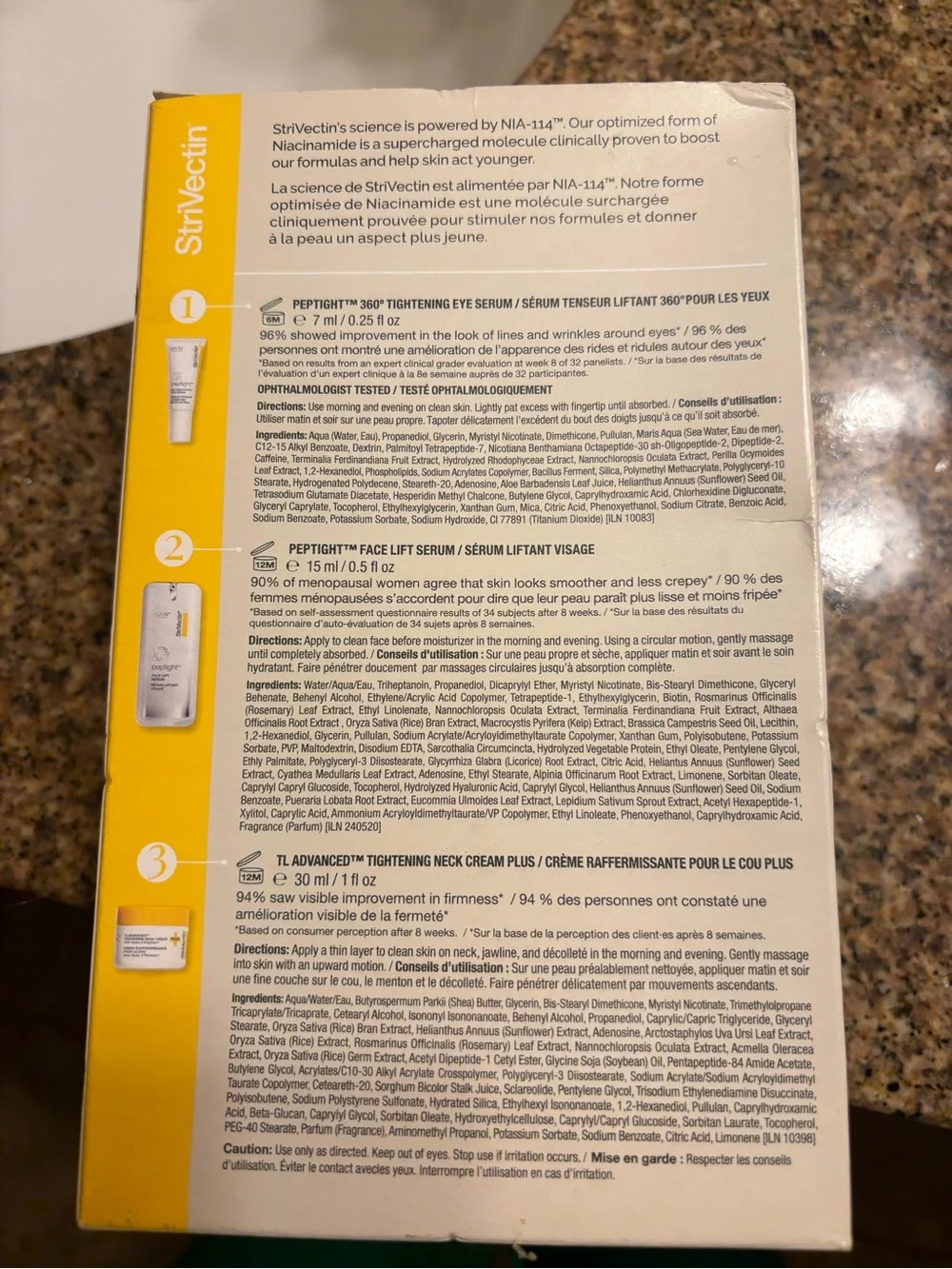 StriVectin Tighten & Lift Serum and Cream Set - Yellow and White Packaging